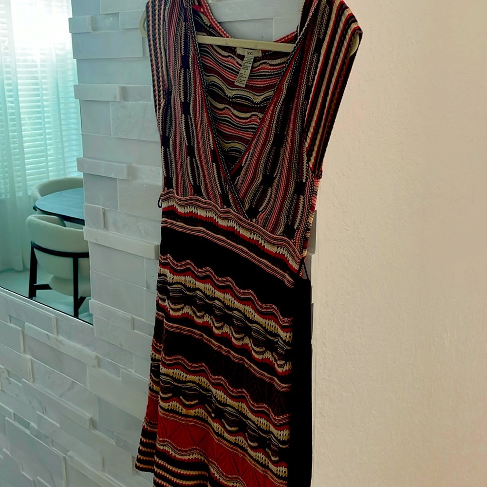 For all occasions. Beautiful dress, multi colored. Like new